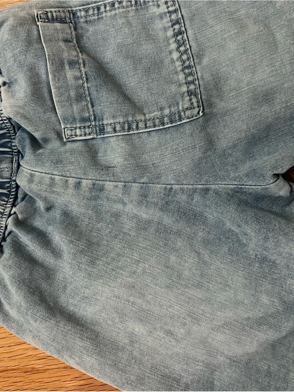 H&M Light Blue Denim Drawstring Kids Shorts
